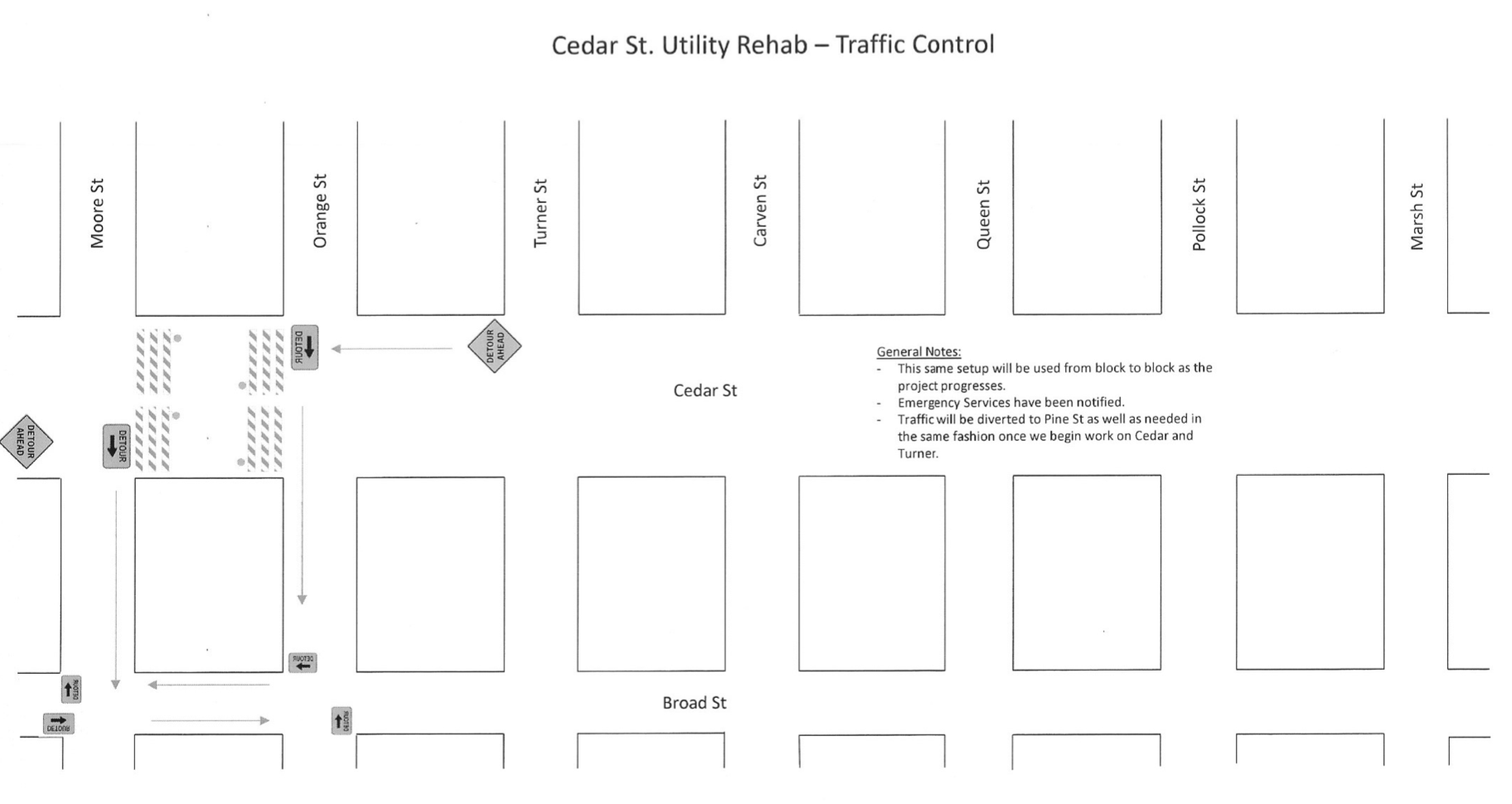 Crews to begin utility work under Cedar Street; closures announced